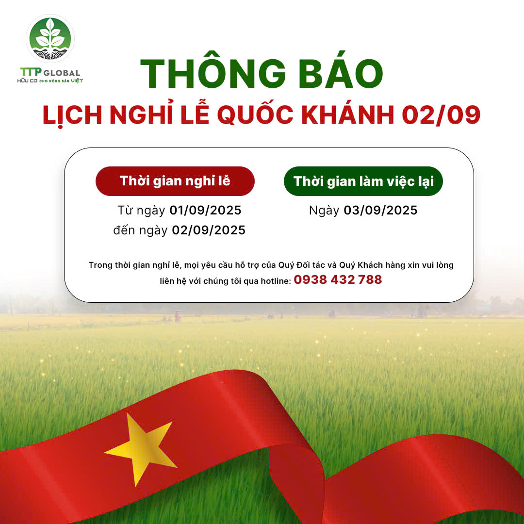 THÔNG BÁO LỊCH NGHỈ LỄ QUỐC KHÁNH 02/09 NĂM 2025